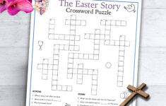 Christian Easter Crossword Puzzle Easter Games Printable Holy Week within The Easter Story Crossword Puzzles