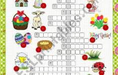 Easter Crossword Puzzle - Esl Worksheetkissnetothedit with Crossword Puzzles Easter Worksheets