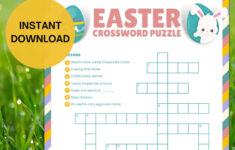 Easter Crossword Puzzle | Printable Easter Game | Easter Activity with regard to Easter Egg Supply Crossword Puzzles