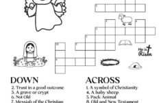 Easter Crossword Puzzle regarding Easter Crossword Puzzles Religious