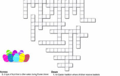 Easter Themed Crossword Puzzle Worksheet Activity in Easter Crossword Puzzles For Middle School