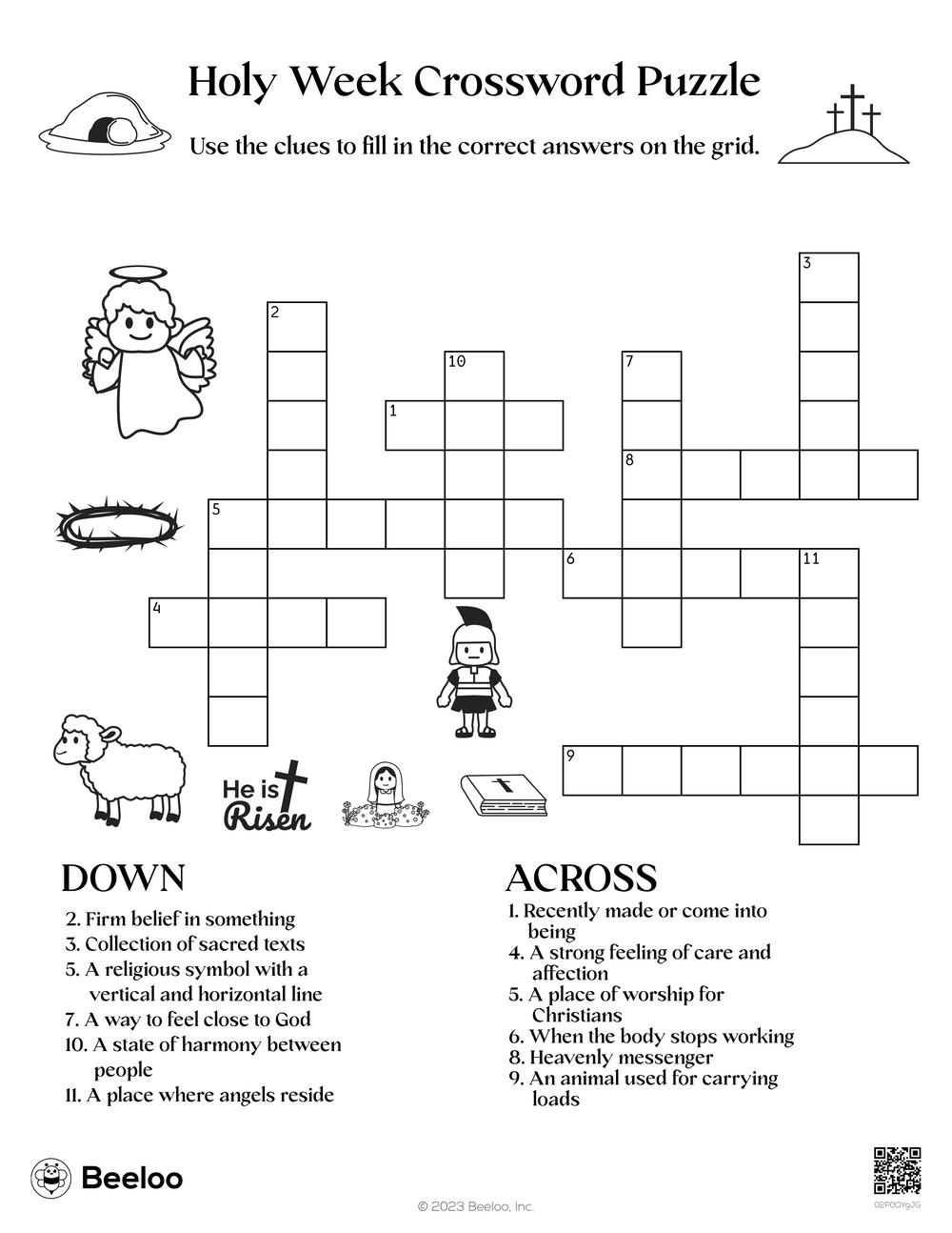 Easter-Themed Crossword Puzzles • Beeloo Printable Crafts And intended for Easter Crossword Puzzles Fo