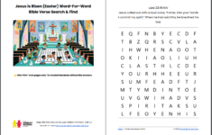 Free Easter Bible Word Search Printable Pdf - Ministry To Children pertaining to Free Printable Easter For Children'S Church Crossword Puzzles