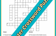 Free Easter Crossword Puzzle Printable - 2 Versions &amp; Answer Key intended for Easter Lead In Crossword Puzzles Clue