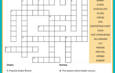 Free Easter Crossword Puzzle Printable - 2 Versions &amp; Answer Key with Crossword Puzzles Easter Lily