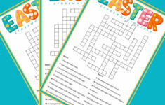 Free Easter Crossword Puzzle Printable - 2 Versions &amp; Answer Key with regard to Easter Lead In Crossword Puzzles Clue