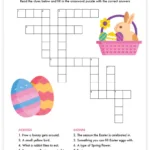 Free Printable Easter Crossword Puzzle   Pjs And Paint Intended For Easter Crossword Puzzles For Elementary Students