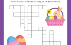 Free Printable Easter Crossword Puzzle - Pjs And Paint pertaining to Easter Egg Supply Crossword Puzzles