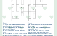 Free Printable Easter Crossword Puzzle With Key inside Adult Easter Crossword Puzzles