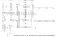 Last Supper And Resurrection / Easter Crossword Puzzle – The Idea Door for Easter Crossword Puzzles Christian