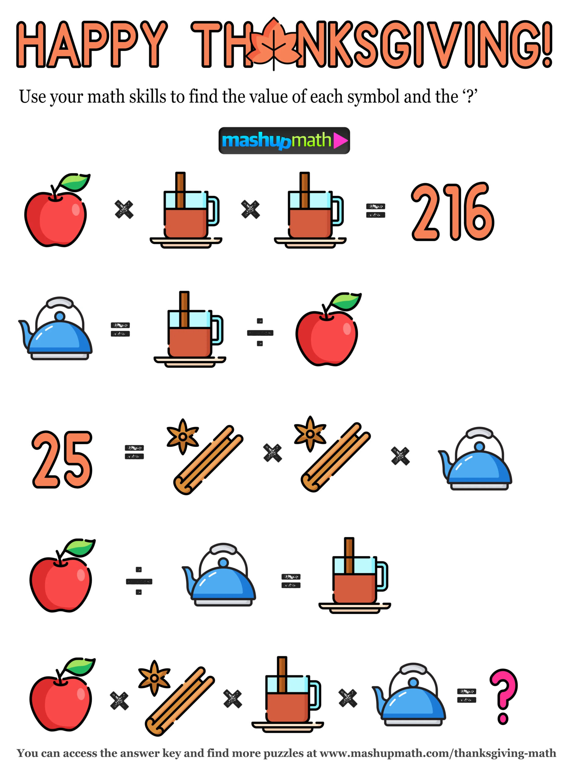 12 thanksgiving math activities for grades 1 8 mashup math for math puzzles thanksgiving scaled 12 Thanksgiving Math Activities For Grades 1-8 — Mashup Math for Math Puzzles Thanksgiving