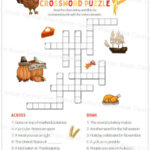 3Rd Grade Thanksgiving Crossword Puzzle With Word Bank And Answer Pertaining To Thanksgiving Crossword Puzzle With Word Bank