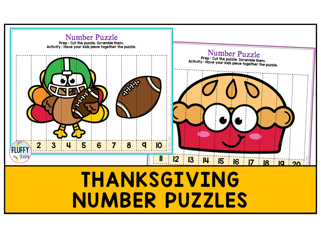 50+ Fun Thanksgiving Number Puzzles 1-20 For Preschool And in Thanksgiving Number Puzzle