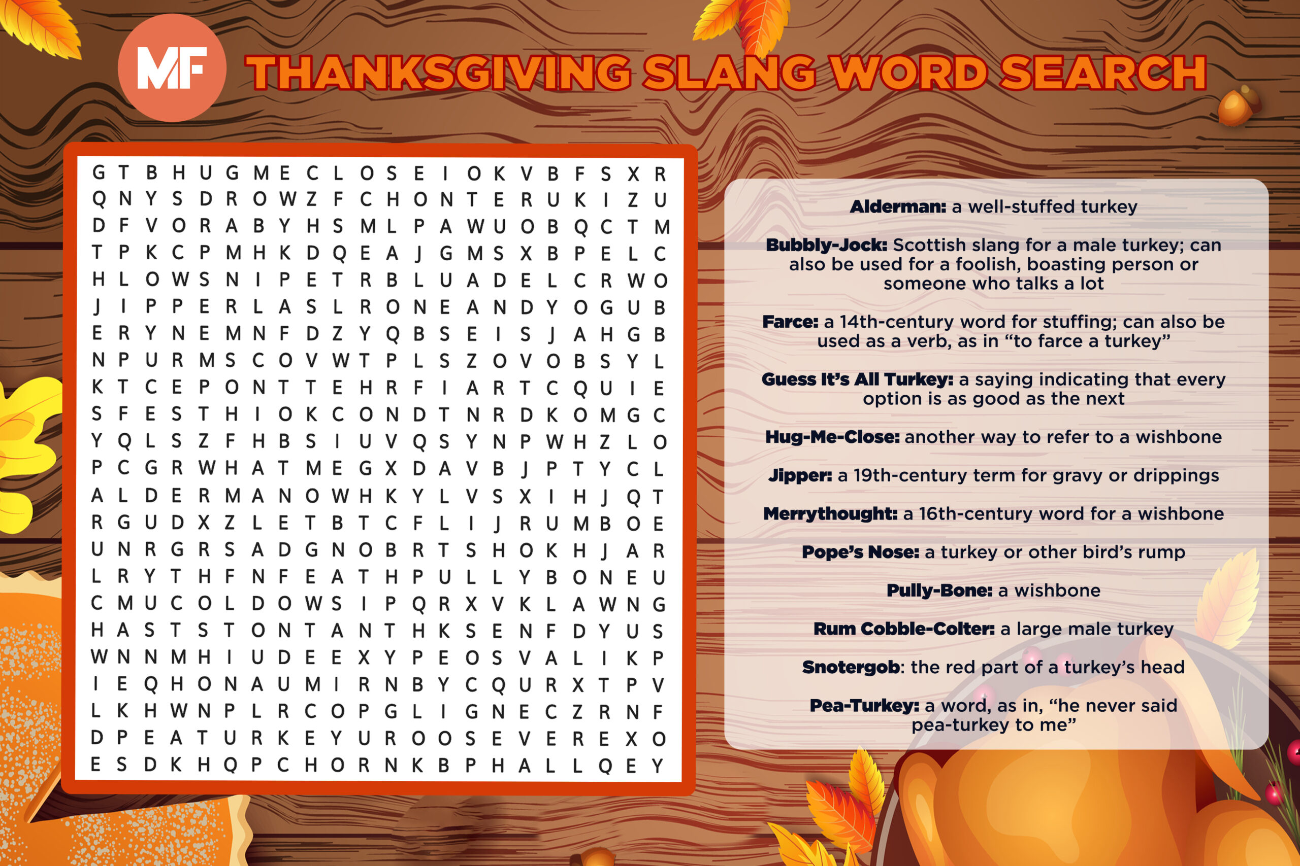 Can You Spot All 12 Old-Timey Terms In Our Thanksgiving Word Search? with Thanksgiving A Massive Word Search Puzzle