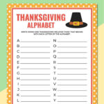 Free Printable Thanksgiving Alphabet Game Throughout Thanksgiving Printable Games And Puzzles