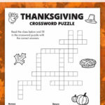 Free Printable Thanksgiving Crossword Puzzle Inside Free Thanksgiving Crossword Puzzles