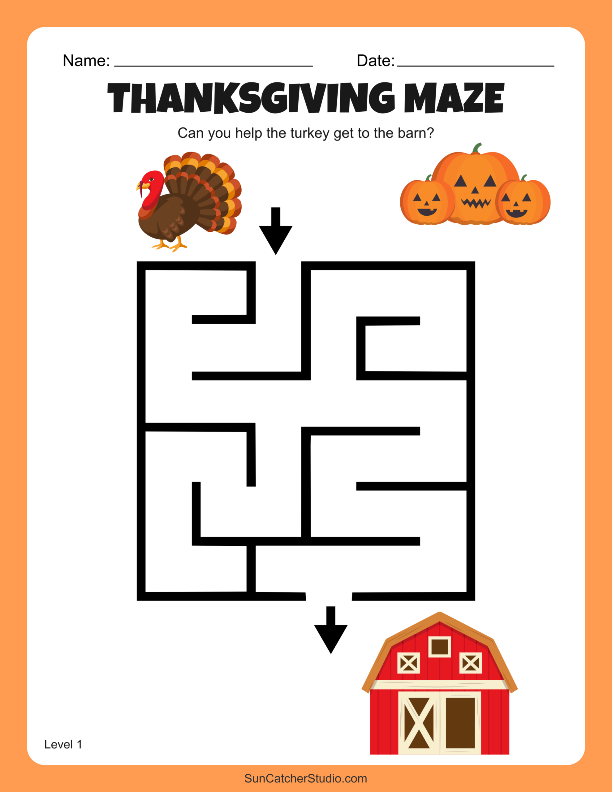 Free Printable Thanksgiving Maze Worksheets And Puzzles – Free in Thanksgiving Maze Puzzles