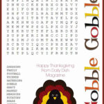 Free Thanksgiving Puzzles ~ Word Search And Maze Printable   Daily Within Thanksgiving Puzzles Printable