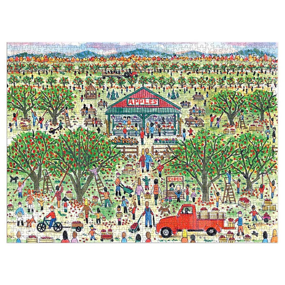 Galison Michael Storrings Apple Pickin&amp;#039; Puzzle 1000Pcs - Puzzles inside Michael Storrings Thanksgiving Puzzle
