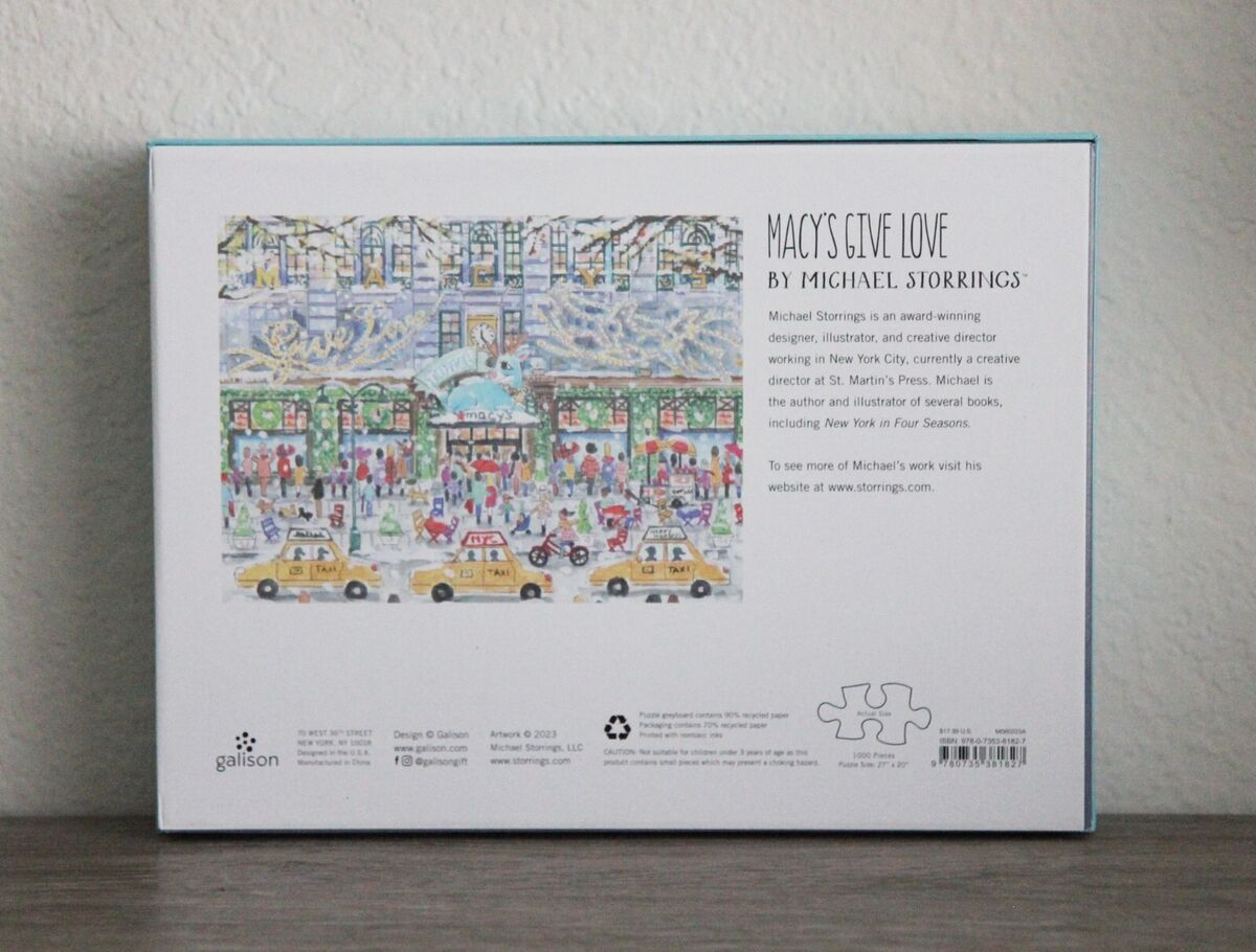 Galison Michael Storrings Macy&amp;#039;S Give Love Puzzle 1000 Pc regarding Michael Storrings Thanksgiving Puzzle