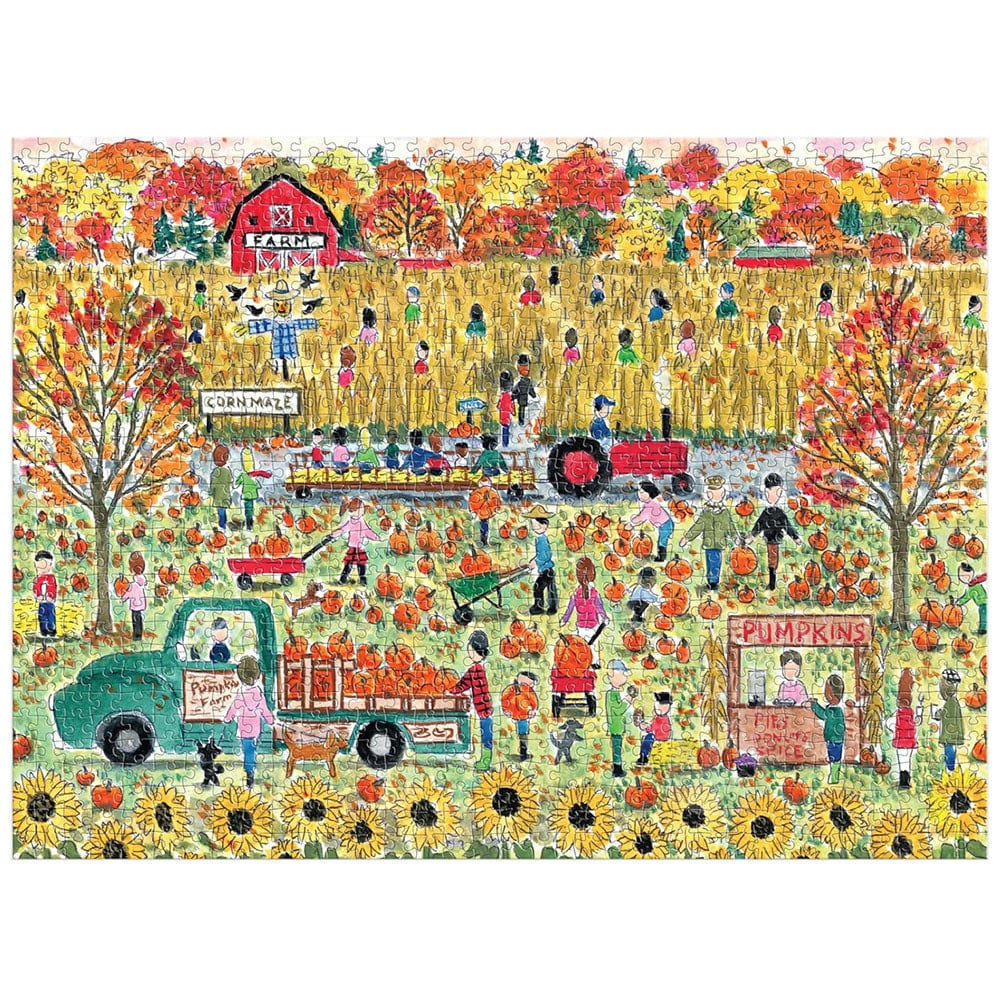 Galison Michael Storrings Pumpkin Patch Puzzle 1000Pcs - Puzzles in Michael Storrings Thanksgiving Puzzle