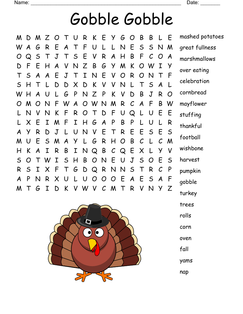 gobble til you wobble word search wordmint with gobble til you wobble thanksgiving crossword puzzle answers Gobble 'Til You Wobble Word Search - Wordmint with Gobble Til You Wobble Thanksgiving Crossword Puzzle Answers