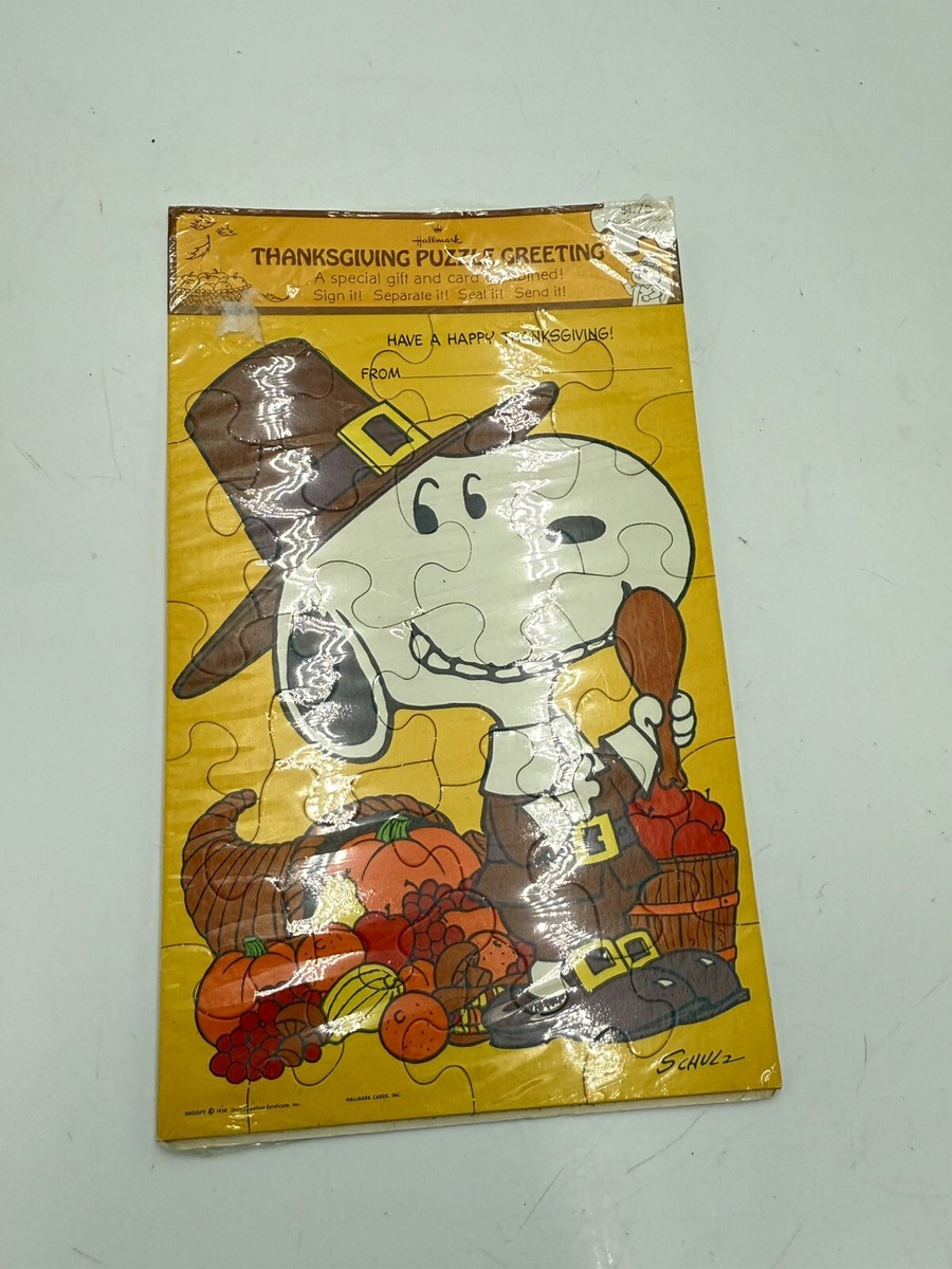 hallmark greeting card puzzle happy thanksgiving 1958 snoopy throughout snoopy thanksgiving puzzle Hallmark Greeting Card Puzzle Happy Thanksgiving 1958 Snoopy throughout Snoopy Thanksgiving Puzzle