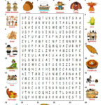 Happy Thanksgiving   Wordsearch Puzz…: English Esl Worksheets Pdf Inside Happy Thanksgiving Puzzle