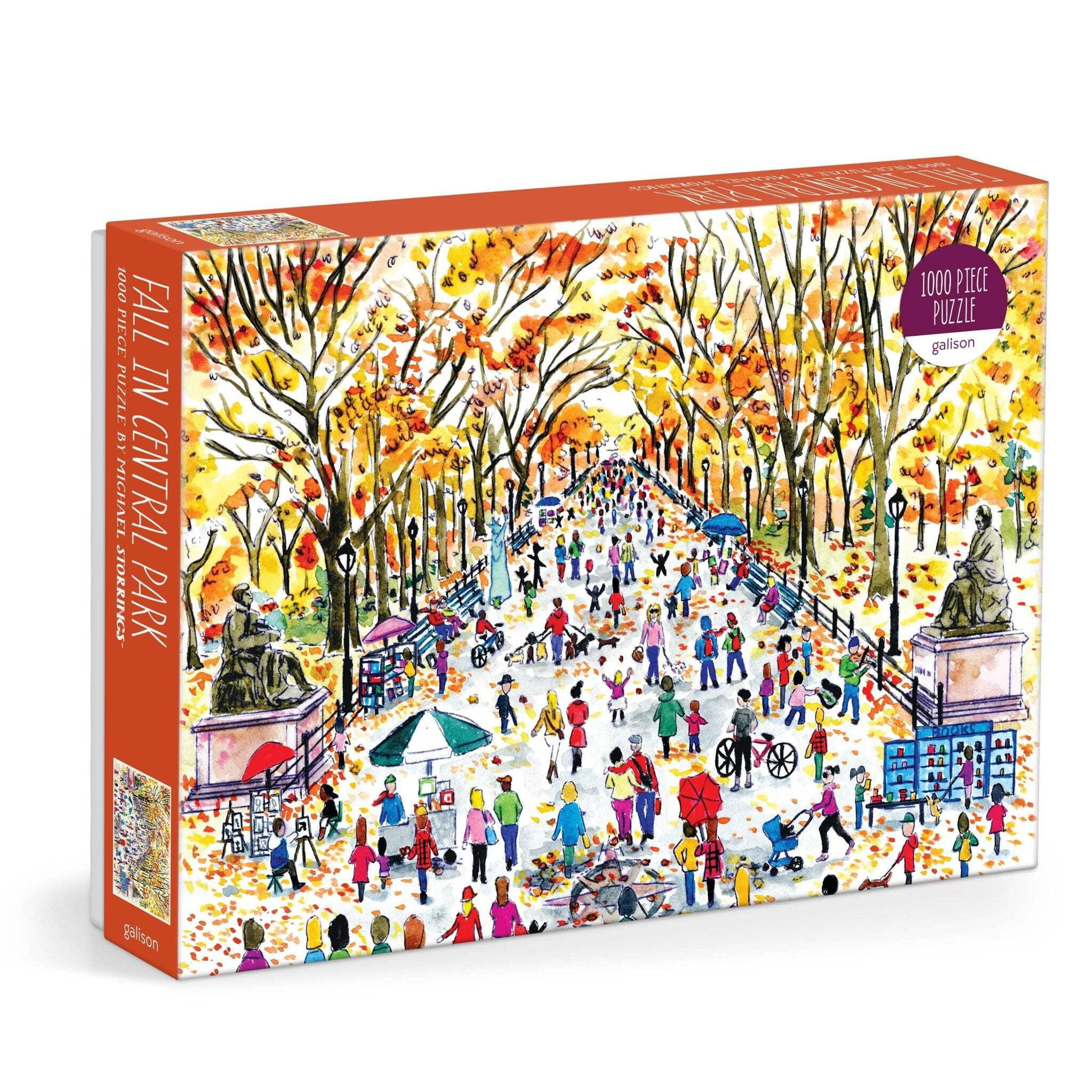 Michael Storrings Fall In Central Park 1000 Piece Puzzle - Walmart inside Michael Storrings Thanksgiving Puzzle