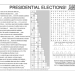 Presidential Elections Trivia Quiz With Clue Search Puzzles Thanksgiving Answer Key