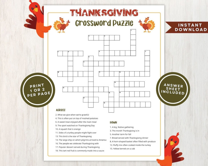 Thanksgiving Puzzle Pages Thanksgiving Puzzle Pages