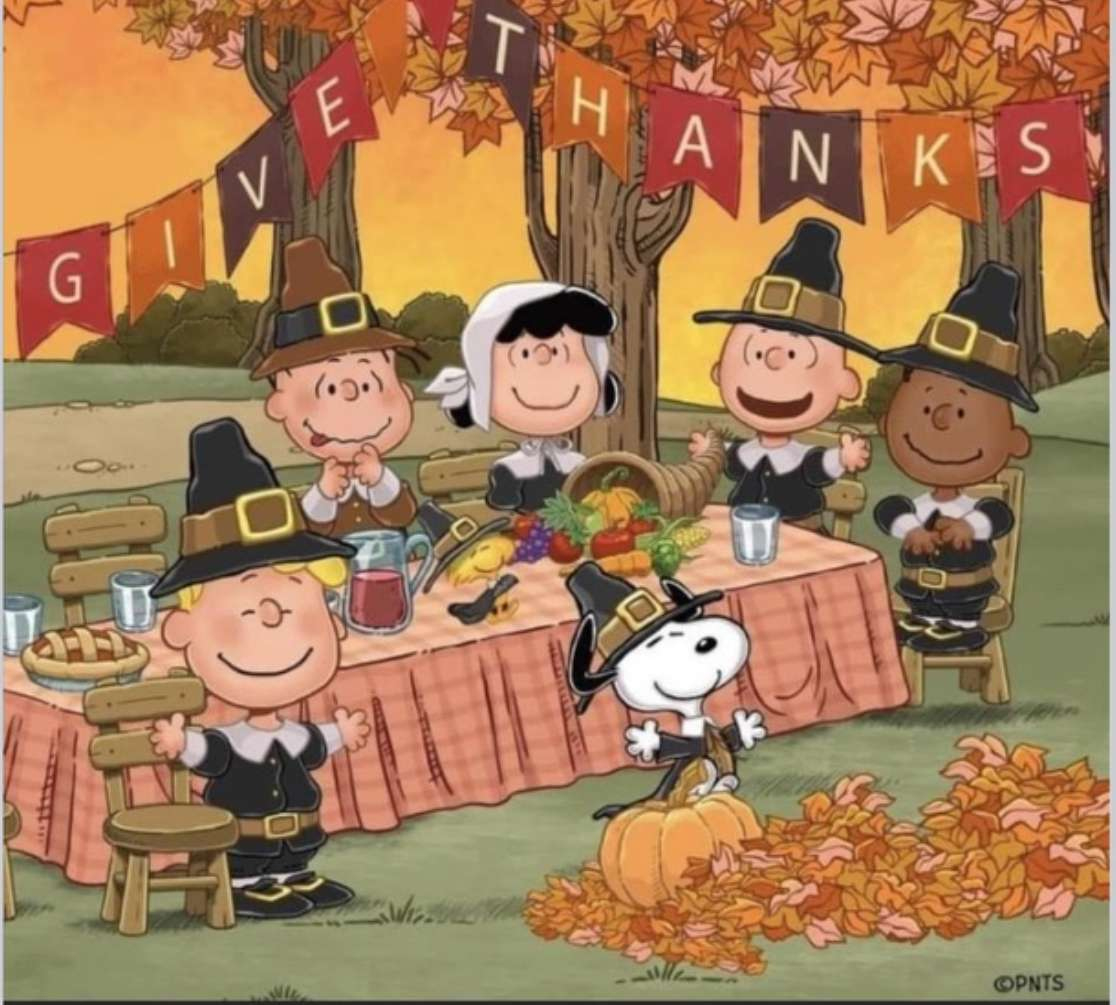 Snoopy, Charlie Brown Und Freunde - Online-Puzzle with Peanuts Thanksgiving Puzzle