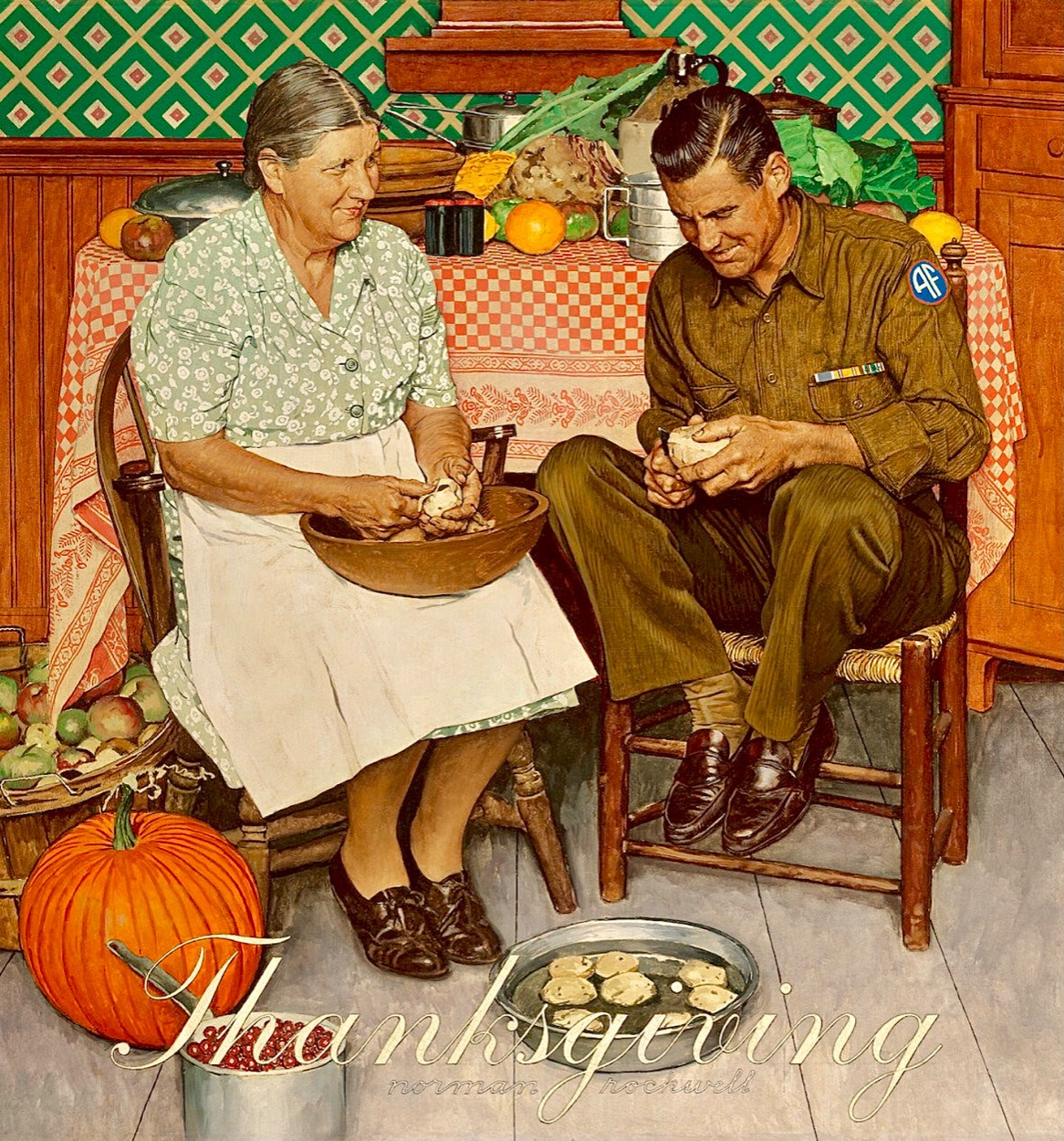 Solve Home For Thanksgiving, 1945, Norman Rockwell (1894-1978 within Norman Rockwell Thanksgiving Puzzle