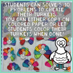 Solving Inequalities Variables One Side Thanksgiving Math Craft In Thanksgiving Solving Inequalities Puzzle