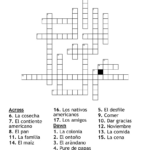 Spanish Thanksgiving Crossword   Wordmint Pertaining To Spanish Thanksgiving Crossword Puzzle