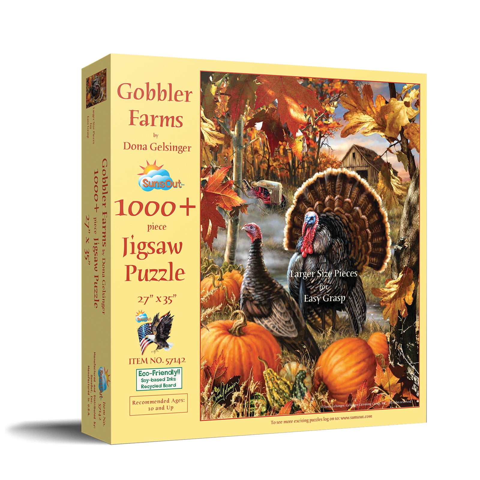 Sunsout Gobbler Farms Jigsaw Puzzle, 1000 Pieces, 27X35, Art throughout Thanksgiving Puzzles 1000 Pieces
