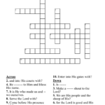 Thankfulness Psalm 100:1 5 Crossword   Wordmint Throughout Psalms Of Thanksgiving Crossword Puzzle