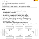 Thanksgiving Brain Teasers   14 Free Pdf Printables | Printablee Inside Thanksgiving Dinner Logic Puzzle Answers