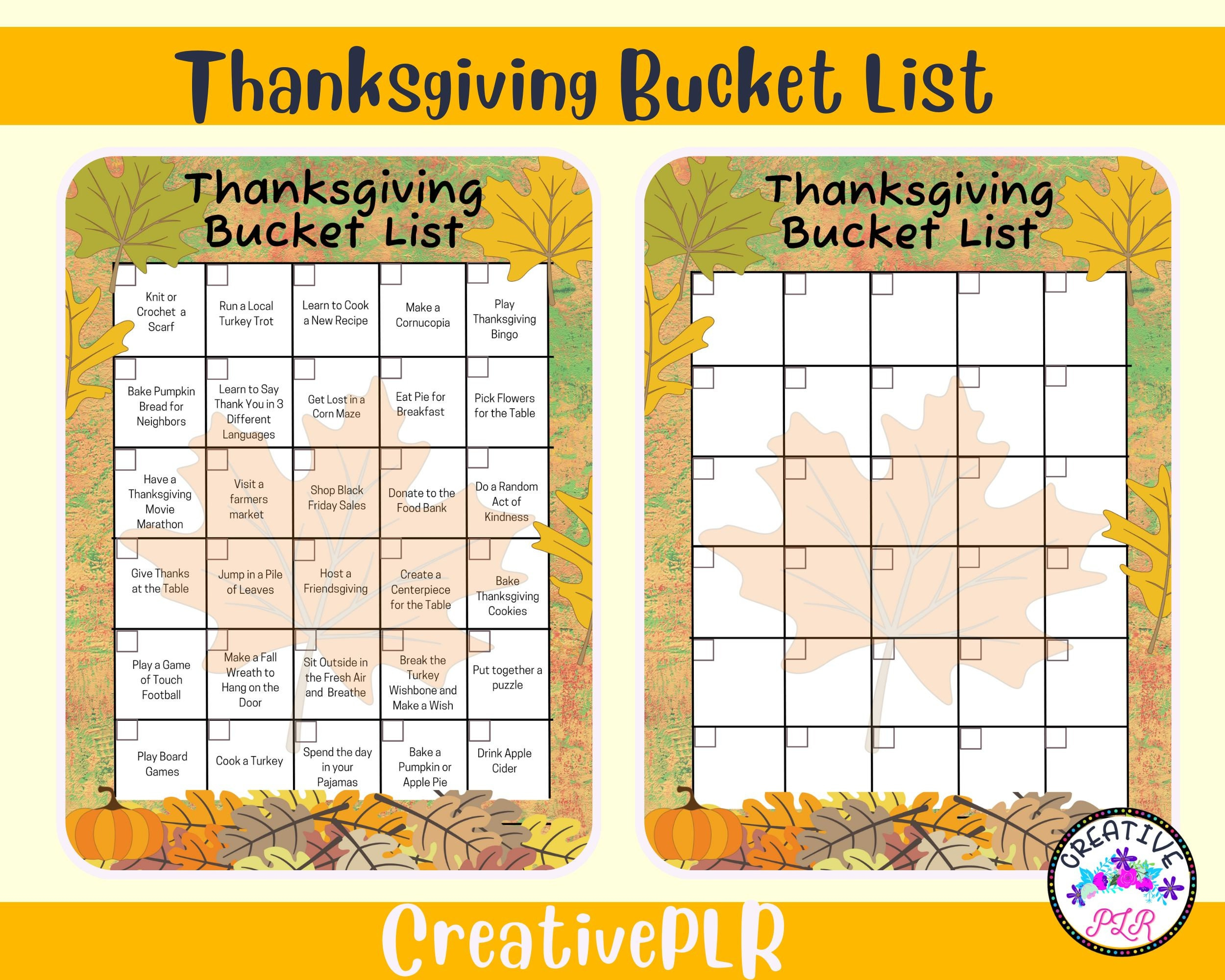 Thanksgiving Bucket List | Printable Bucket List | Holiday throughout Thanksgiving With Granny Logic Puzzle Answers