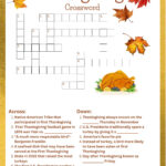 Thanksgiving Crossword   Etsy Uk Pertaining To Thanksgiving Crossword Puzzle Worksheet Answer Key