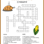 Thanksgiving Crossword In Thanksgiving Crossword Puzzle Answers