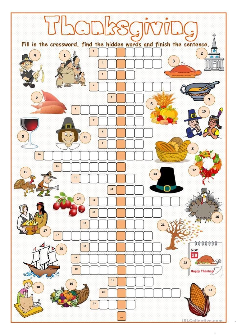 Thanksgiving Crossword Puzzle | ✔️ ✔️ ✔️ Ittt with Thanksgiving Puzzle Answers
