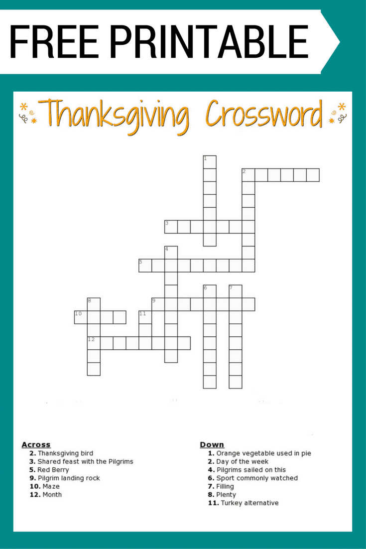 thanksgiving crossword puzzle free printable for kids or adults with free printable thanksgiving crossword puzzle Thanksgiving Crossword Puzzle Free Printable For Kids Or Adults with Free Printable Thanksgiving Crossword Puzzle