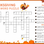 Thanksgiving Crossword Puzzle – Sword & Shield Pertaining To Thanksgiving Crossword Puzzle For Adults