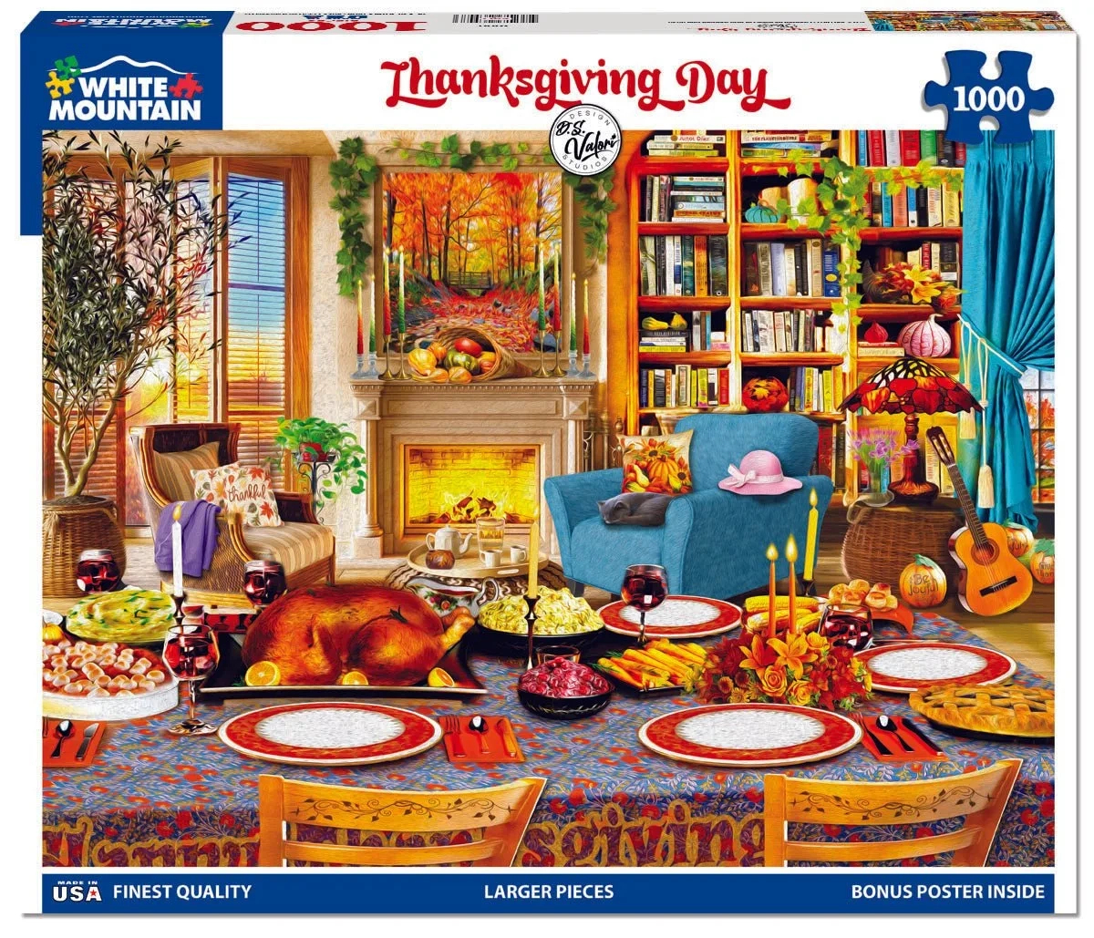 Thanksgiving Day - 1000 Piece Jigsaw Puzzlewhite Mountain intended for Thanksgiving Jigsaw Puzzle Online