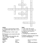 Thanksgiving Foods Crossword   Wordmint Throughout First Thanksgiving Foods Crossword Puzzle Answer Key