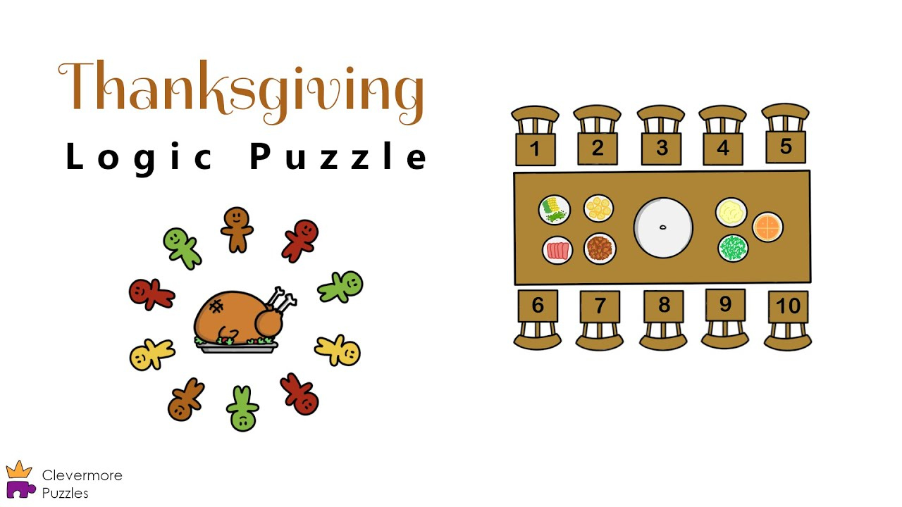Thanksgiving Logic Puzzle in Thanksgiving Logic Puzzle