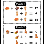 Thanksgiving Logic Puzzles, 10 Math Puzzles, Addition And Within Logic Puzzle Thanksgiving