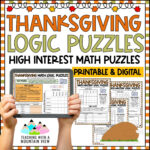 Thanksgiving Math Logic Puzzles Activities For Critical Thinking With Regard To Logic Puzzles Thanksgiving