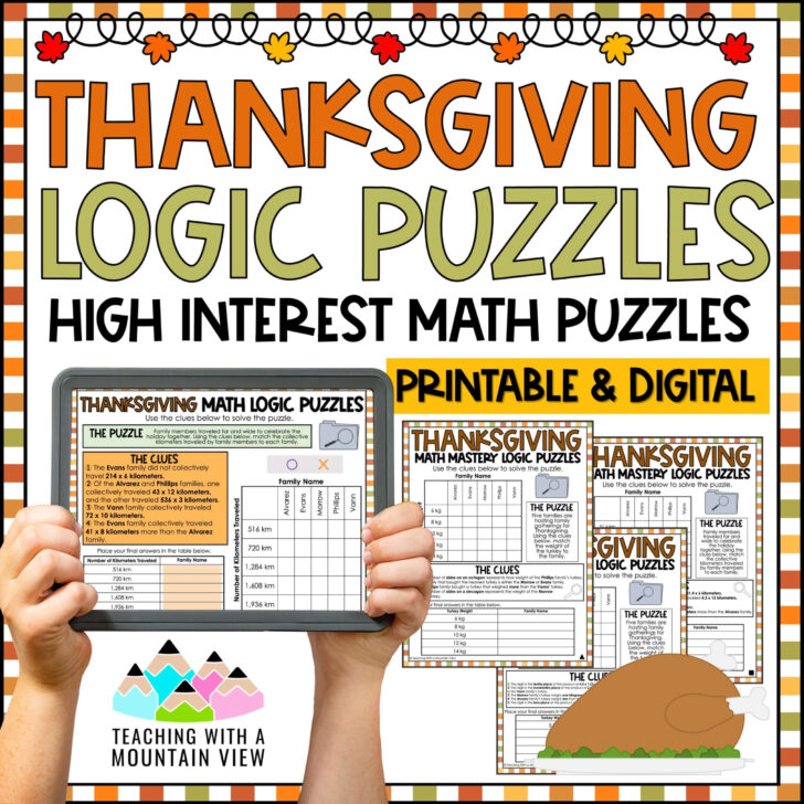 Logic Puzzles Thanksgiving